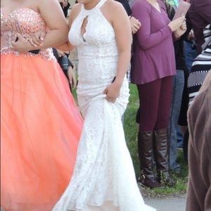 White prom dress